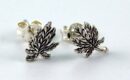 Earring Silver Stud Leaf