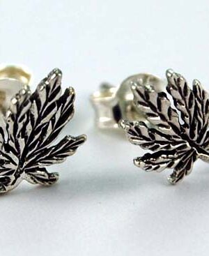 Earring Silver Stud Leaf