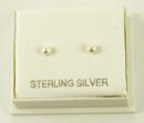 Silver Earring Stud Pearly Ball