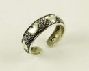 Toe Ring Silver Band Hearts