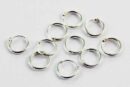 Earring Silver Hoop 5 Pairs Per Bag 1.2x8mm