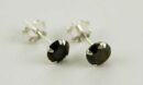 Earring Round Black Stone 5mm