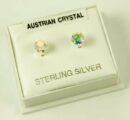 Earring Silver Stud Rainbow
