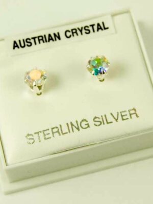 Earring Silver Stud Rainbow