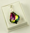 Silver Pendant Leaf Rainbow