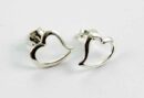 Earring Silver Heart 10mm