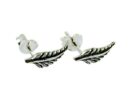 Earring Silver Stud Fern