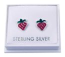 Earring Strawberry Enamel