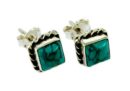 Silver Earring Stud Turquoise