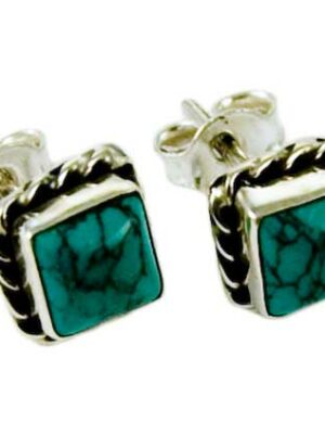 Silver Earring Stud Turquoise