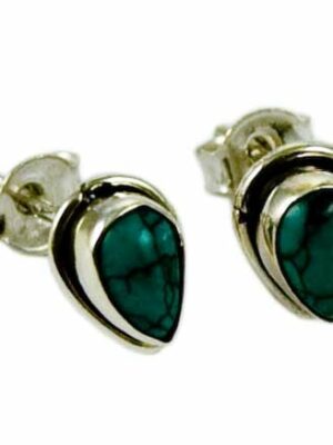 Silver Earring Stud Turquoise