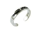 Toe Ring Silver Leaves W0.4cm