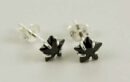 Earring Star Black Stone 6mm