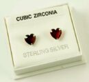 Silver Earring Stud Heart 5mm