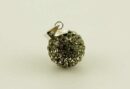 Pendant Silver Cluster Black 12mm Ball