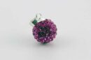 Pendant Silver Cluster Rose 12mm Ball