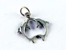 Pendant Silver Double Dolphins