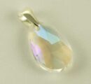 Pendant Silver Clear Pear Drop