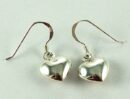 Earring Silver Plain Heart