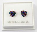Earring Silver Stud Heart 8mm