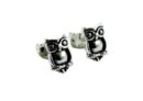 Silver Earring Stud Owl