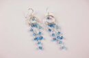 Earring Double Circle Blue