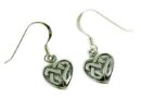 Silver Earring Celtic Heart
