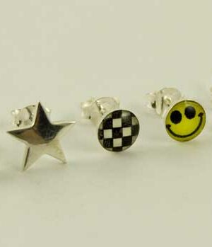 Earring Silver Single Stud Set