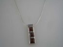 Pendant Silver 3 Stone Drop