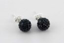 Earring Cluster Jet 8mm Ball