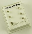 Silver Earring Stud 3 Pairs
