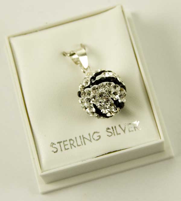 Silver Pendant Ball 12mm