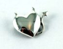 Pendant Silver Evil Heart