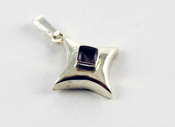 Pendant Silver Stone Amethyst