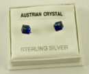 Earring Silver Stud Square 4mm