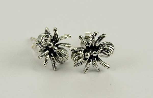 Earring Silver Spider 10.5mm