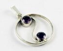 Pendant Silver Amethyst Ying Yang