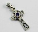 Pendant Silver Cross Amethyst