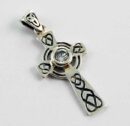 Pendant Silver Cross Clear