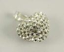 Pendant Silver Crystal Heart 16mm