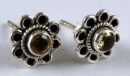 Earring Silver Stud Citrine
