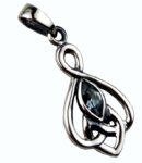 Pendant Silver Celtic With Stone