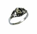 Ring Silver Oval Ying Yang