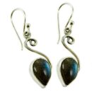 Silver Earring Tear Drop L3.2cm