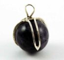 Pendant Silver Ball Amethyst