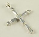 Pendant Silver Cross Lilac