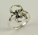 Ring Silver Spider 20mm