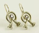 Silver Earring Stone Purple