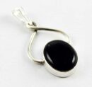 Pendant Silver Black Onyx Oval Shape