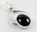 Pendant Silver Garnet Oval Shape